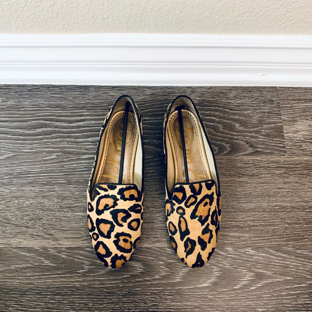 Sam Edelman Leopard Genuine Calf Hair Loafers
